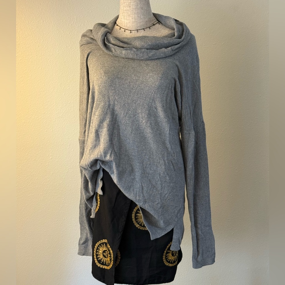Banana Republic Light Gray Cowl Neck Sweater